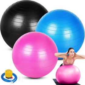 3 Pcs Yoga Ball 55/65/75cm Exercise Ball for Working Out Birthing Pregnancy Gym Physical Therapy Balance Stability Fitness, Quick Pump Included
