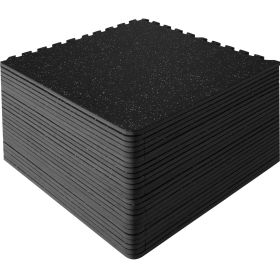 EVA Interlocking Foam Floor Mats, 0.56 in Thickened 25 Pcs Puzzle Rubber Tiles, 24 x 24 in Exercise Floor Mat for Workout & Fitness