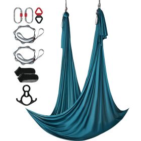 Aerial Silk & Yoga Swing, 11 Yards, Aerial Yoga Hammock Kit with 100gsm Nylon Fabric, Full Rigging Hardware & Easy Set-up Guide