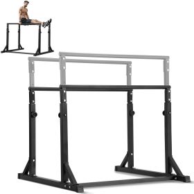 Dip Bar, 800 lbs Capacity, Heave Duty Dip Stand Station with Adjustable Height, Fitness Workout Dip Bar Station Stabilizer Parallette Push Up Sta