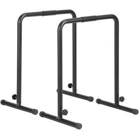 Dip Bars, 440 lbs Capacity, Heave Duty Dip Stand Station with Adjustable Height, Fitness Workout Dip Bar Station Stabilizer Parallette Push Up St