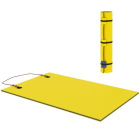9 x 6 Lily Pad Water Mat for 2 Adults, Floating Water Pad for Lake, Pool, Ocean, Beach, and Boating, Yellow (Option: Yellow-1820x360x365 mm)