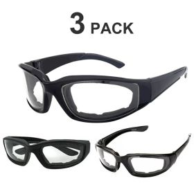 3Pair Motorcycle Riding Glasses Wind Resistant Bike Goggles UV Protection Resistant Padded Comfortable Outdoor Sport Goggles (Option: 3Clear)