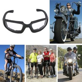 Motorcycle Riding Glasses Wind Resistant Bike Goggles UV Protection Resistant Padded Comfortable Outdoor Sport Goggles (Option: Clear)