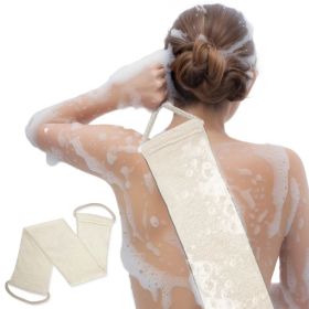 Premium Bamboo Fiber Exfoliating Body Scrubber Towel - Deep Clean & Gentle Exfoliation For Smooth Skin-Beige (Option: Defaulttitle)