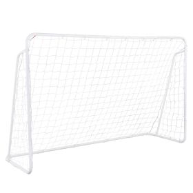 8X5ft Soccer Goal Training Set With Net Buckles Ground Nail Football Sports For Teens & Adults Training (Option: White)