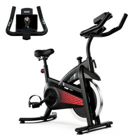 Exercise Bike, Adjustable Magnetic Resistance Stationary Bikes , Indoor Bike With 330lbs Weight Capacity Comfortable Seat, Tablet Mount (Option: RD)
