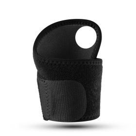 Athletic Wristguards Fitness Basketball Pressurized Open Wrist Protector Gloves Wrist Joint Winding Men and Women (Color: BLACK)