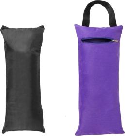 2 Pack Yoga Sandbag Weighted Bag for Fitness Yoga Bolster, Unfilled Sandbag 16 x 7 Inch (Color: BLACK)