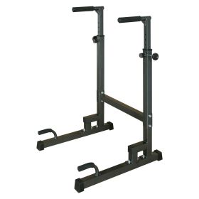 Power Tower Dip Station Adjustable Height Heavy Duty Multi-Function Fitness Training Equipment (Color: as Pic)