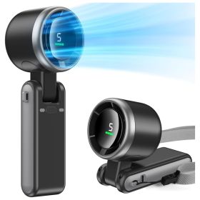 3 IN 1 Portable Handheld Turbo Fan, 5 Gear Wind,2500mAh Battery Operated (Option: Black)
