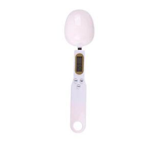 Kitchen Scale Measuring Spoon Scale Compact Food Weighing Scale For Dry And Wet Ingredients (Option: White)